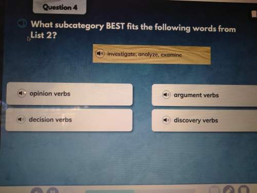 What subcategory best fits the following words from list 2?