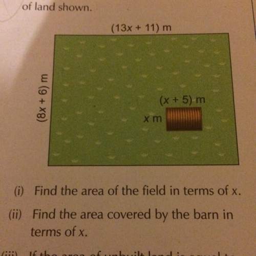 How do you find the area of the field in terms of x